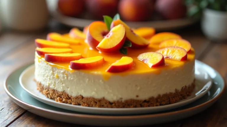 peach cheesecake