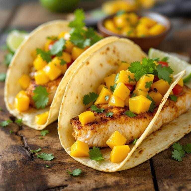 Tacos with Mango Salsa